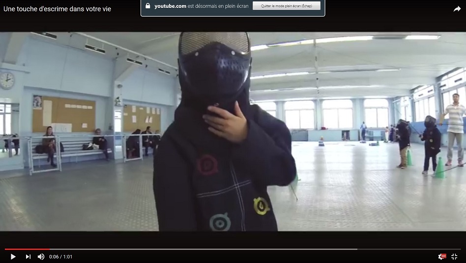 Une touche d'escrime YT